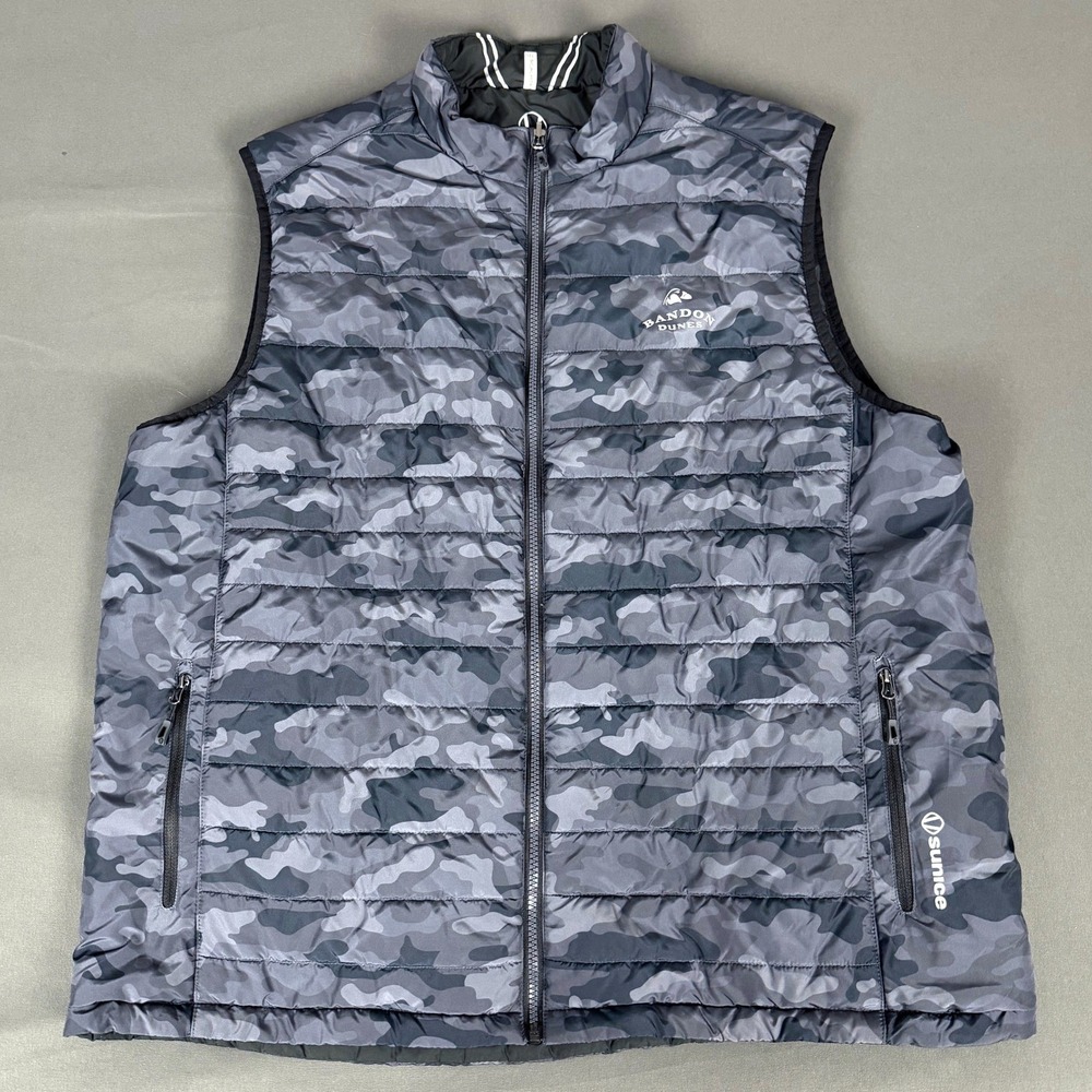 Sunice Michael Vest Mens XXL Reversible Camo Bandon Dunes Golf Climaloft